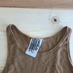 Free People LA Nite Tank - mustard yellow